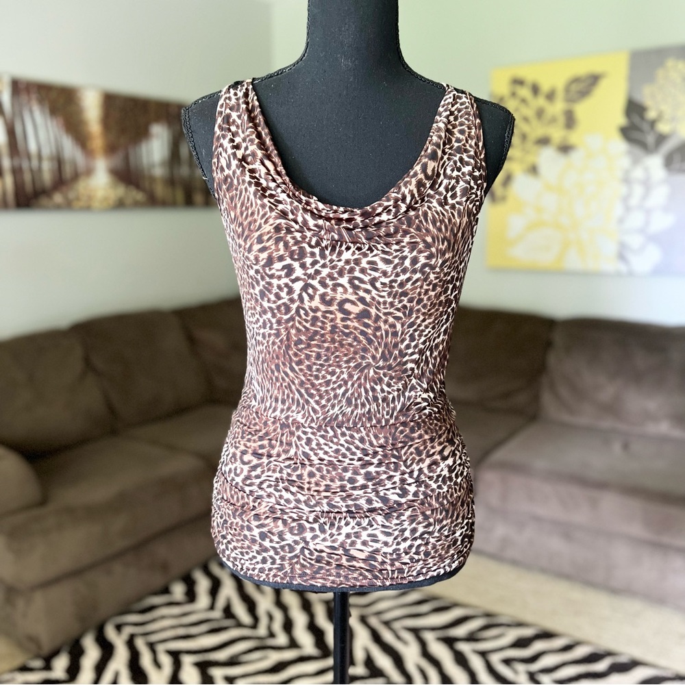 Vintage Y2K Cheetah Club Tank Top Size Small